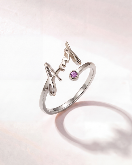 Bague Cali (Prénom & Pierre de naissance)