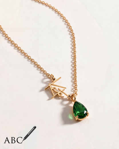 Collier Sierra (Prénom & Pierre de naissance)