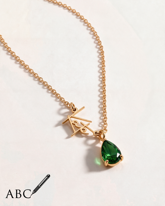 Collier Sierra (Prénom & Pierre de naissance)