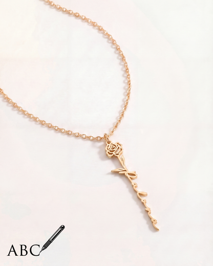 Collier Elamy (Prénom & Fleur de naissance)