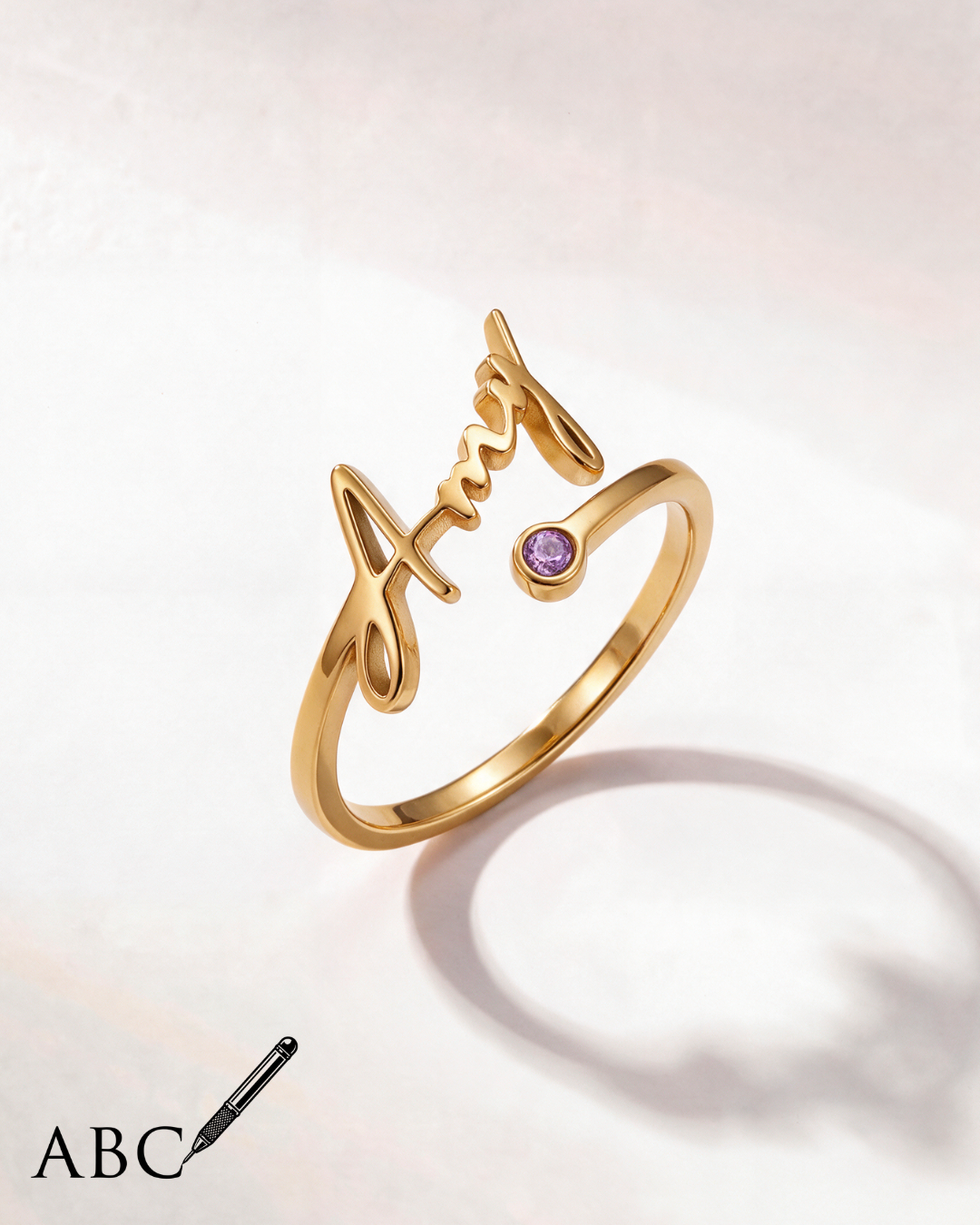 Bague Cali (Prénom & Pierre de naissance)