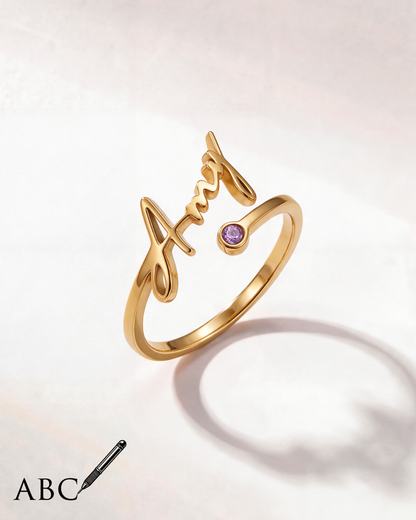 Bague Cali (Prénom & Pierre de naissance)