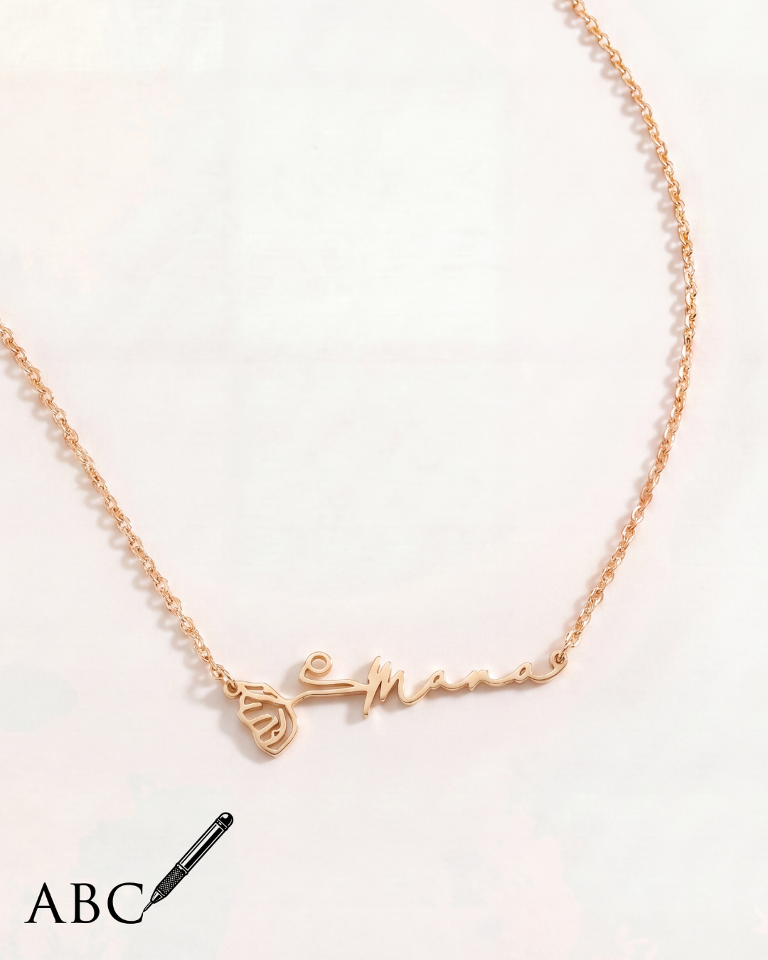 Collier Neura (Prénom & Fleur de naissance)