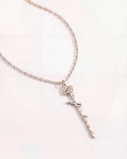 Collier Elamy (Prénom & Fleur de naissance)