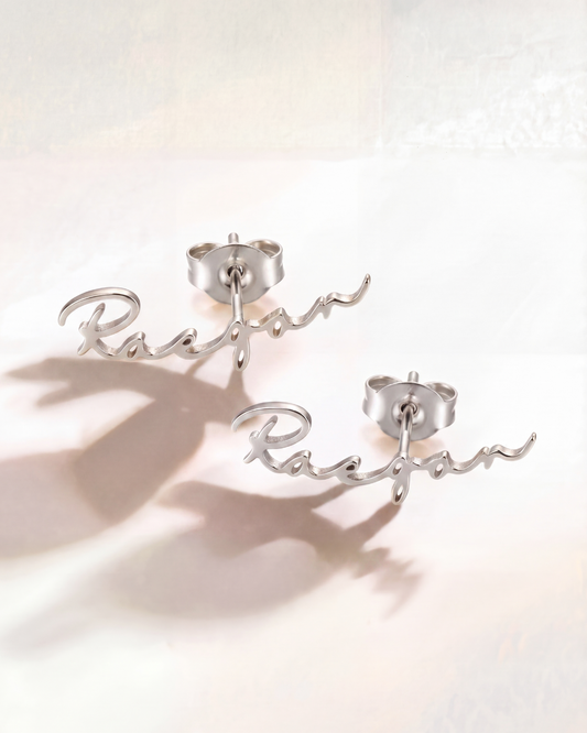 Boucles d'oreilles Marrie (Mots au choix)