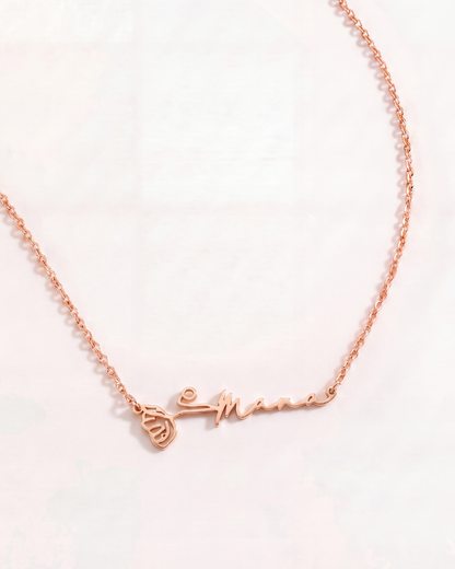 Collier Neura (Prénom & Fleur de naissance)
