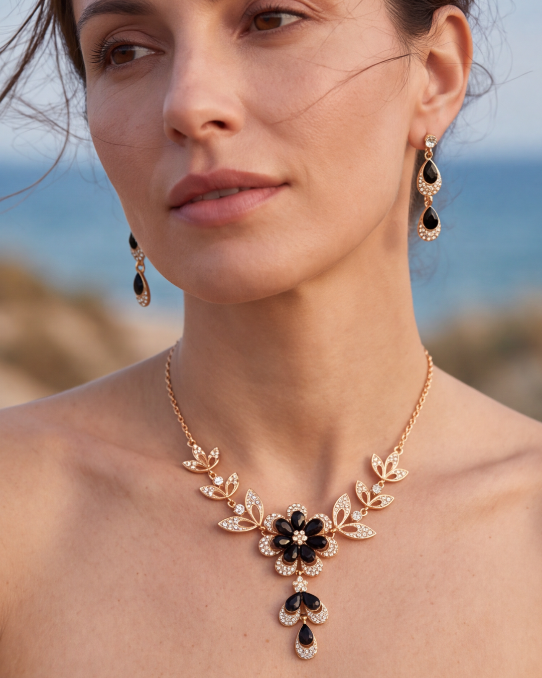 Collier & Boucles d'oreilles Corale
