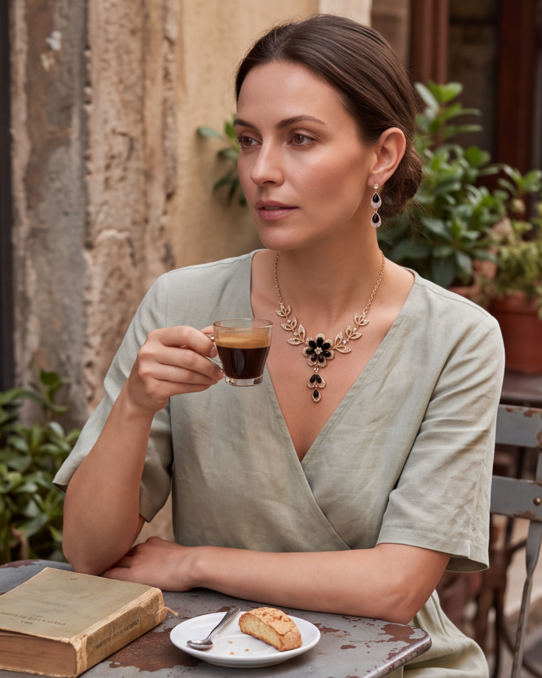 Collier & Boucles d'oreilles Corale