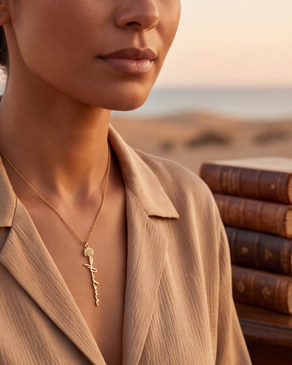 Collier Elamy (Prénom & Fleur de naissance)