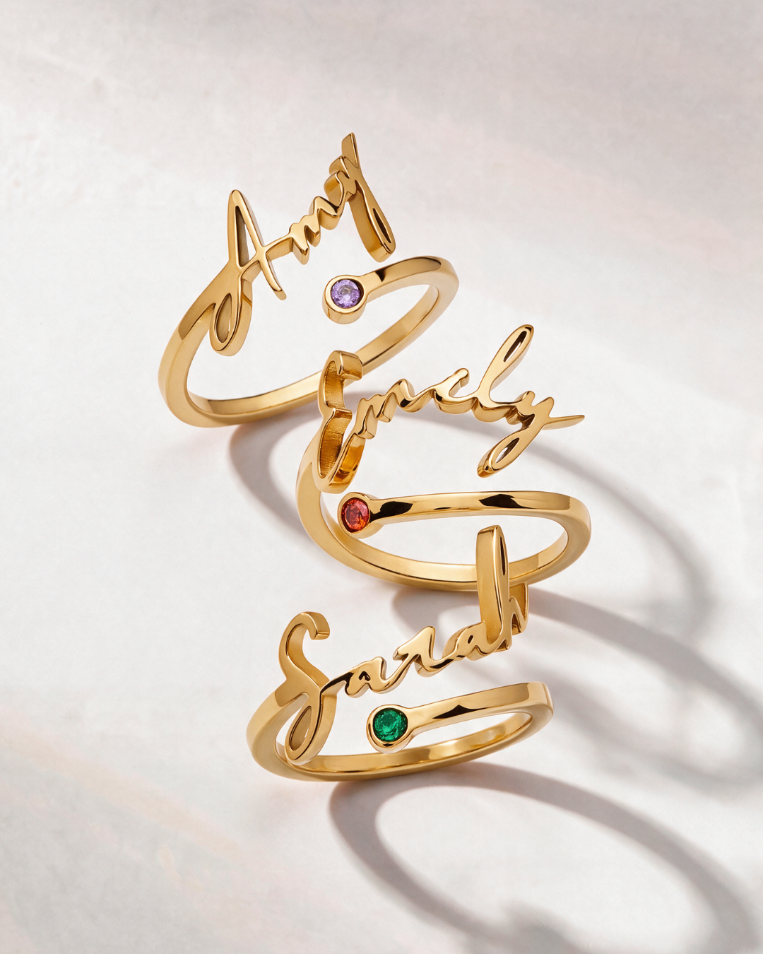 Bague Cali (Prénom & Pierre de naissance)
